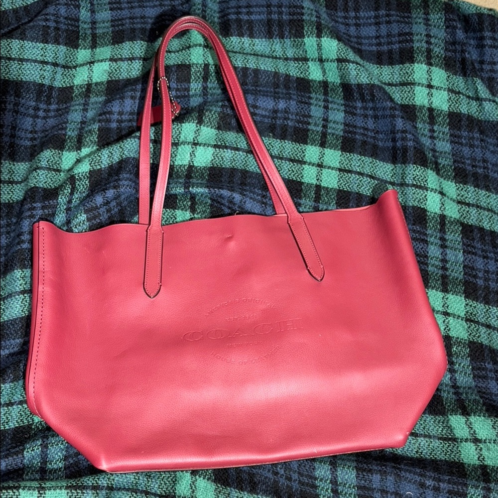 Coach Pink Pebbled Leather Tote